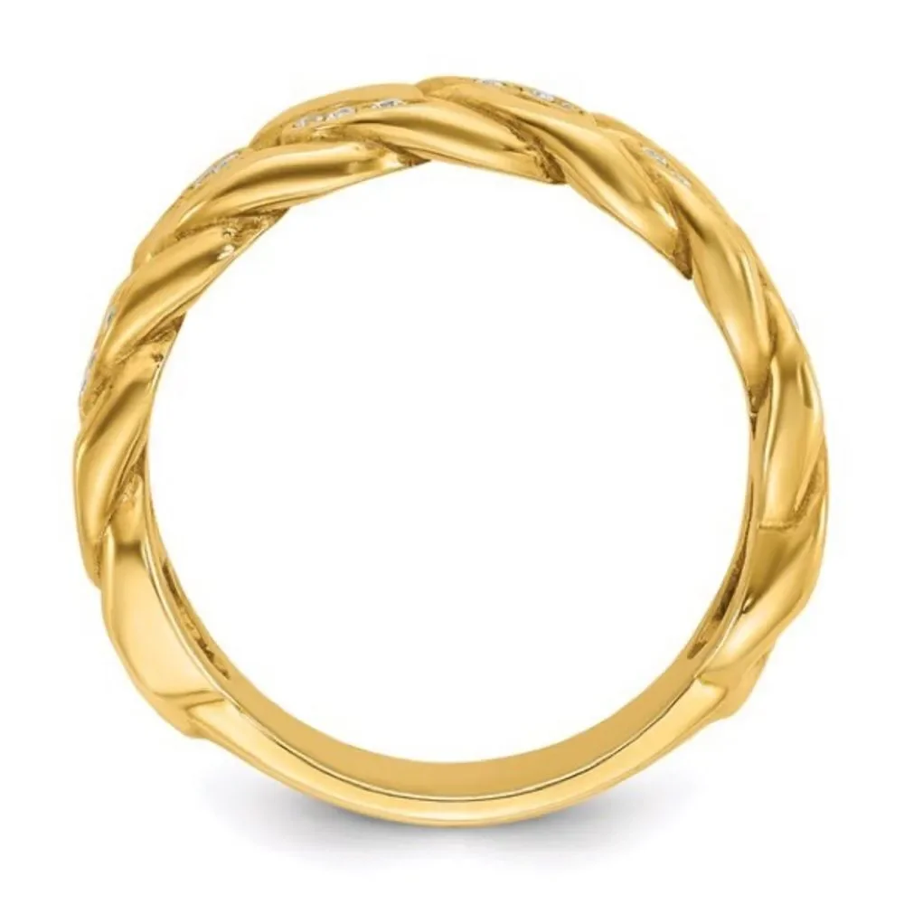 10k IBGoodman Men's Link Diamond Ring